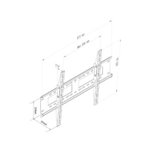 UCHWYT DO TV LCD/LED AR-88XL ART 37-100" 80KG reg. pion 37mm maxVESA 800x600