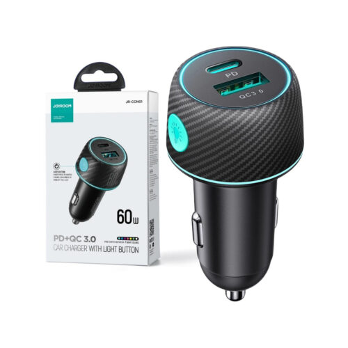Ładowarka samochodowa Joyroom JR-CCN01 60W 3.0A PD 3.0 QC 3.0 1x USB-A 1x USB-C