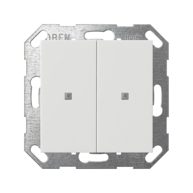 GIRA czujnik przyciskowy 2x KNX ONE System 55 czysta biel mat 517327