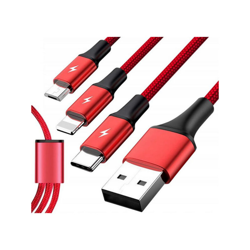 Unitek 3-in-1 USB Kabel ładujący C4049RD