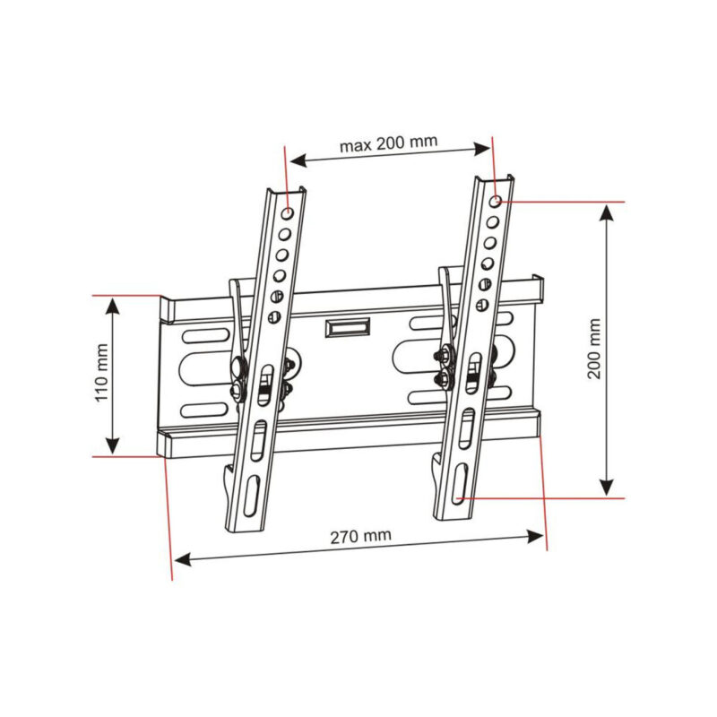 UCHWYT DO TV LCD/LED 14-42" 35KG AR-46 ART reg. w pionie
