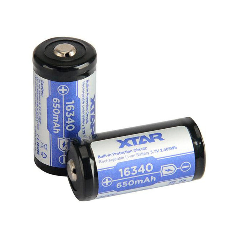 Akumulatorek 16340 / R-CR123 3,7V Xtar 650mAh (1 szt.) z zabezpieczeniem