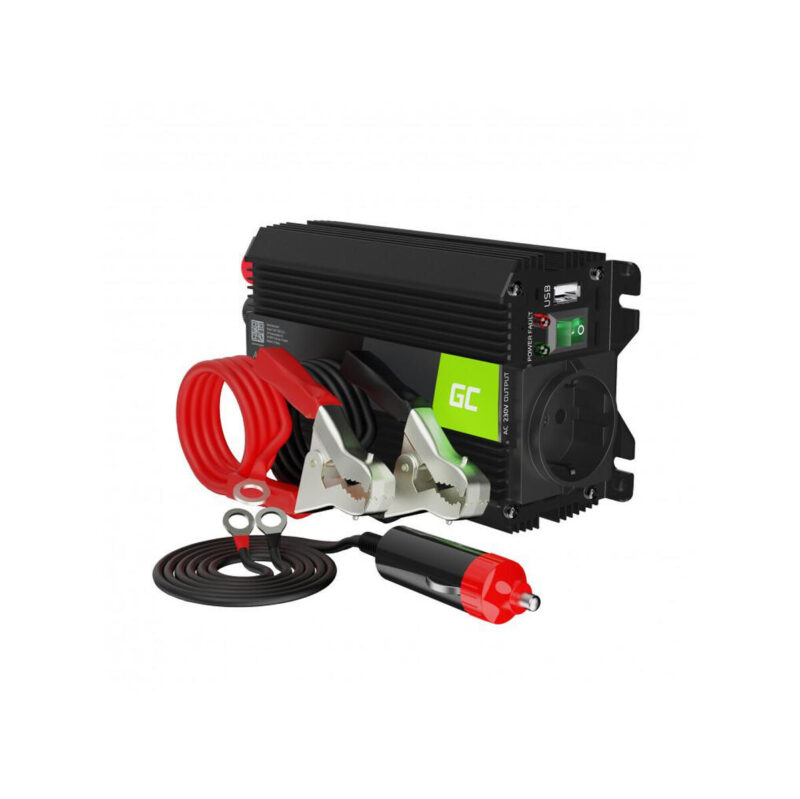 PRZETWORNICA NAPIĘCIA INWERTER Green Cell PRO 12V / 230V 300W/600W CZYSTA SINUSOIDA INVGC05