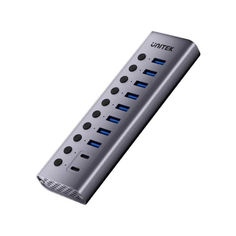 Unitek Hub USB C/USB A 10w1 5Gbps z włącznikami portów