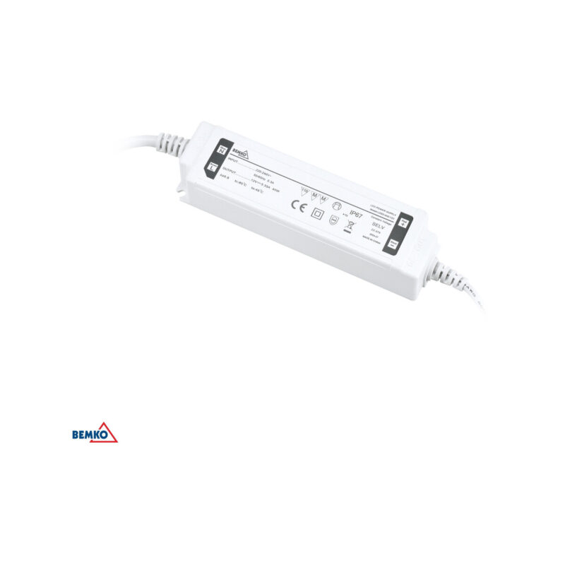 Zasilacz elektroniczny LED hermetyczny IP67 12V 60W
