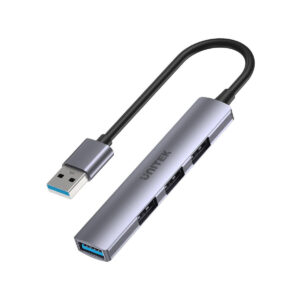 Unitek Hub USB-A 1*USB-A 5 Gbps, 3*USB-A 2.0 alu
