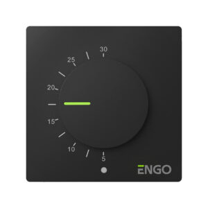 ENGO Controls ESIMPLE-230B - Regulator temperatury, 230V, czarny, dobowy, natynkowy z pokrętłem