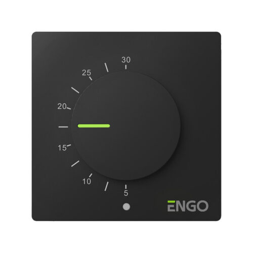ENGO Controls ESIMPLE-230B - Regulator temperatury, 230V, czarny, dobowy, natynkowy z pokrętłem