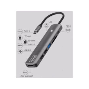 HUB ADAPTER USB-C 7w1 HDMI 4K USB 3.0 SD PD Zenwire BS-HC703