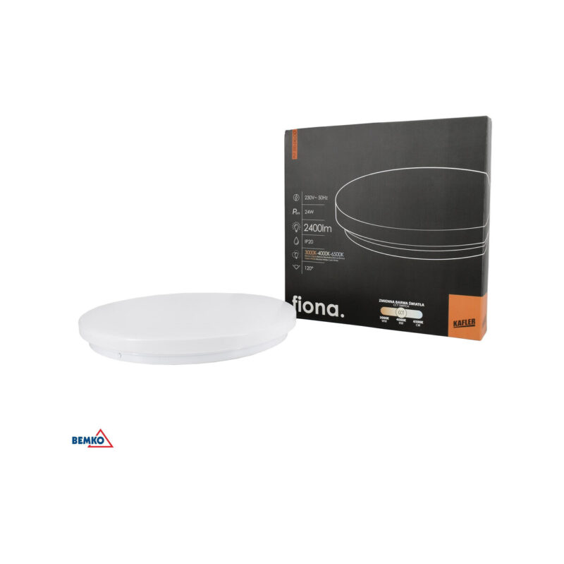 plafoniera LED FIONA 24W 3000/4000/6500K 2400LM IP20 biała