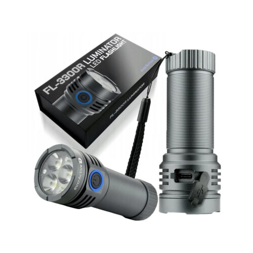 Latarka ręczna 3x Osram P9 10W LED everActive FL-3300R Luminator 3300 lumenów IPX4