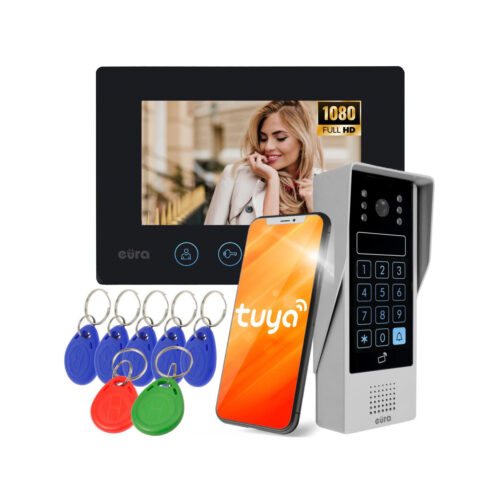 WIDEODOMOFON EURA VDP-90A3 DELTA + czarny monitor TUYA