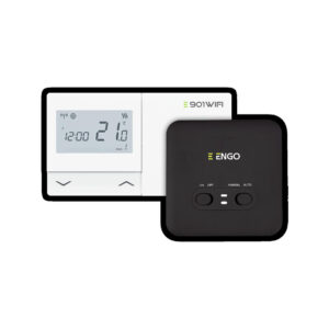 ENGO Controls E901-WIFI - Regulator temperatury bezprzewodowy, Wi-Fi, Internetowy, biały, 868MHz, bateryjny