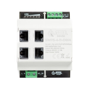 Switch PoE 4 portowy z wbudowanym zasilaczem na szynę TH35 ATTE SWPS-4-11-DIN4