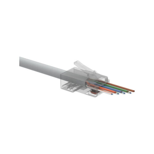 WTYK SIECIOWY KONEKTOR SOLARIX UNIWERSALNY EASY RJ45 CAT.6 UTP PRZELOTOWY SXRJ45-6-UTP-EASY 100szt