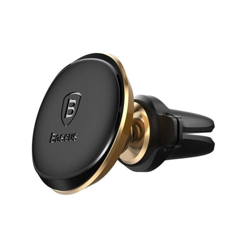 Uchwyt samochodowy Baseus Magnetic Air Vent Holder magnetyczny na kratkę nawiewu - czarno-złoty
