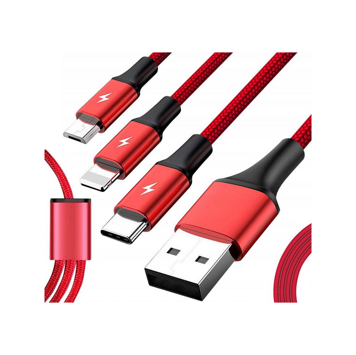 Unitek 3-in-1 USB Kabel ładujący C4049RD