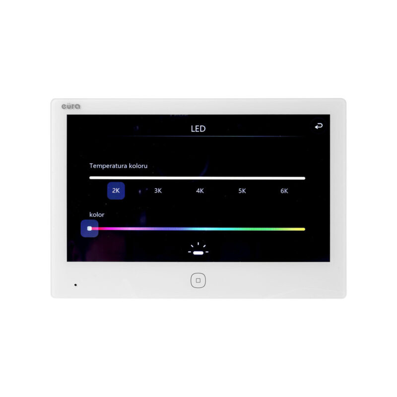 Wideodomofon EURA 2-żyłowy VDP-49A3-2TY biały Tuya