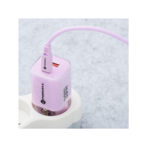 8ff9d117d428d0ae73136a2434e26815_original ŁADOWARKA SIECIOWA Forcell F-Energy GaN III VT-41 33 W 1x USB-C 1x USB-A PD 3.0 QC 4.0 FIOLETOWA