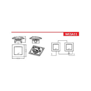 Łącznik schodowy VCX WESA LC 11 Czarny