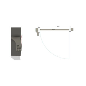 Uchwyty MOD.100/12/16 na słupek do napędów z otworami 12mm: CAME, FAAC, Genius, Proxima itd.