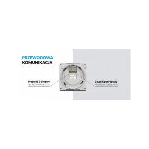 Przewodowy regulator pokojowy czarny R-10S PLUS Tech Sterowniki