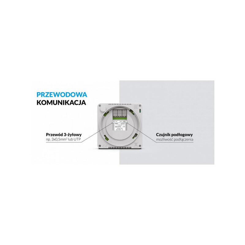 Przewodowy regulator pokojowy czarny R-10S PLUS Tech Sterowniki