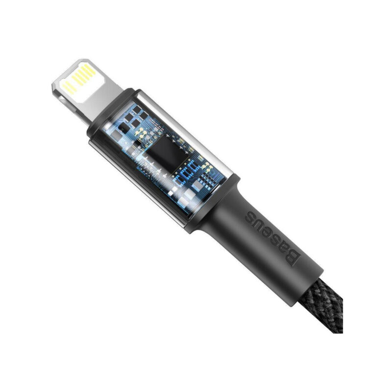 KABEL USB-C / Lightning iPhone Baseus Cafule CATLGD-A01 2m 20W PD Quick Charging CZARNY W OPLOCIE