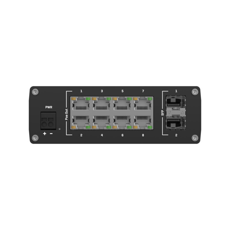 Teltonika TSW200 switch przemysłowy 8xGE 2xSFP PoE (TSW2000000B0) DIN