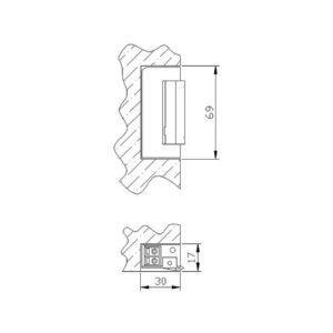9119_2 ZACZEP ELEKTRA R5 BEZ BLOK. SYMETR. wąski 16,5mm