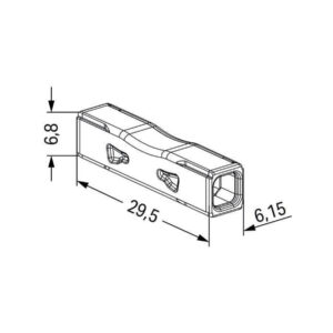 Szybkozłączka przelotowa uniwersalna LINKA/DRUT 2x 0,2-4mm2 WAGO 2773-2401 (Paczka 100szt.)