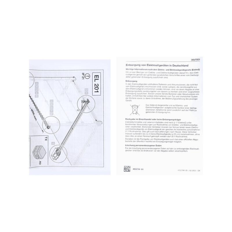 Fotokomórki Hormann EL-201 przewodowe