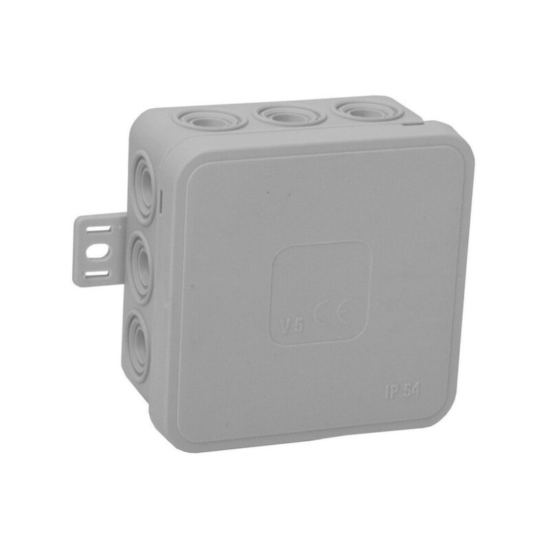 Puszka natynkowa pusta 12 wlotów VIPLAST V5 klik SZARA IP54 75x75x41mm 035-03