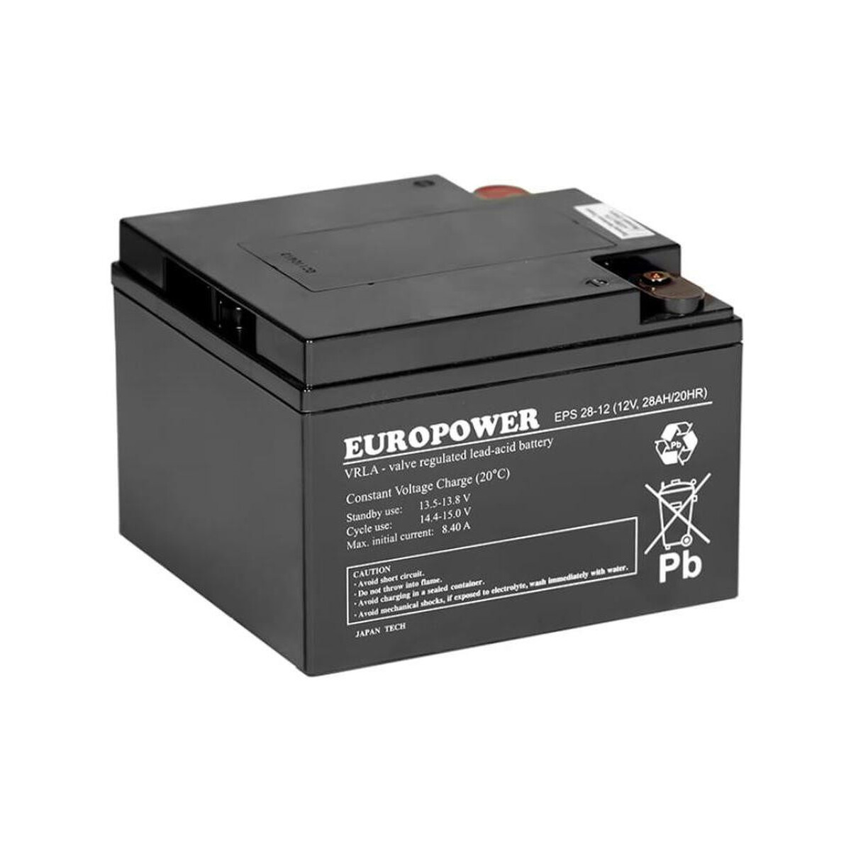 Akumulator AGM EUROPOWER serii EPS 12V 28Ah (Żywotność 8-12 lat)