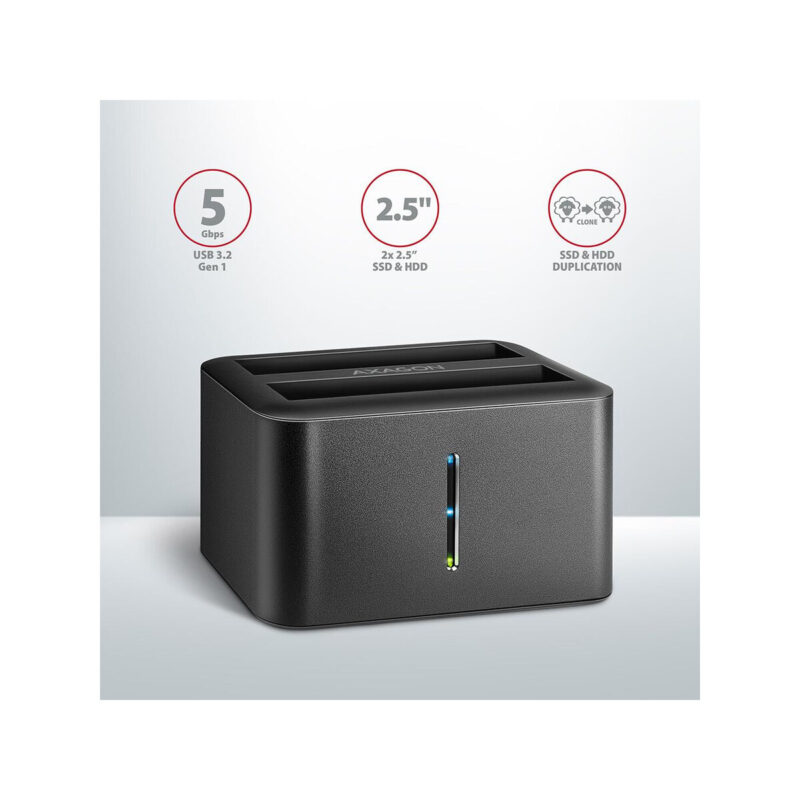 937920b0be5f54dc9cbb3fe81796e9a5_original Stacja dokująca MINI AXAGON ADSA-D25 USB 3.2 Gen 1 - 2x SATA 6G 2.5" SSD/HDD CLONE