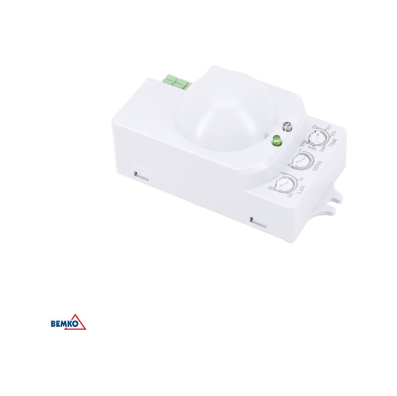 Czujnik Mikrofalowy 1200W 360* IP20 prostokątny biały mini