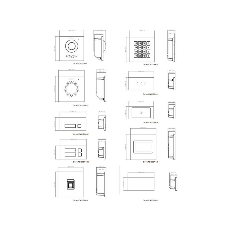 Moduł 1 przycisku DAHUA VTO4202F-MB1