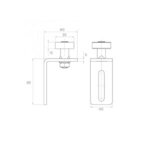 Rolka prowadząca fi 35 PSG 60.043 - regulowana