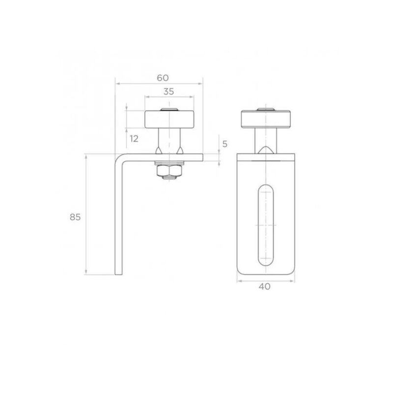 Rolka prowadząca fi 35 PSG 60.043 - regulowana