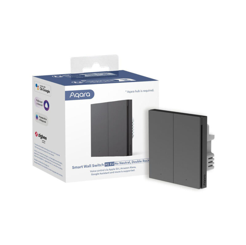 Aqara Smart Wall Switch H1 Szary podwójny bez przewodu neutralnego