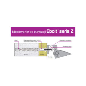 Kołek do mocowania na elewacji Ebolt 12*220 mm z gwintem wewnetrznym m5