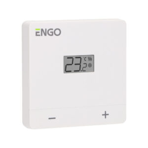 ENGO Controls EASY-BATW - Regulator temperatury, bateryjny, biały, dobowy, natynkowy