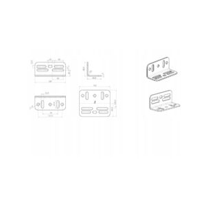 Uniwersalna podstawa pod napędy przesuwne/zestaw 4 kątowników ASM150