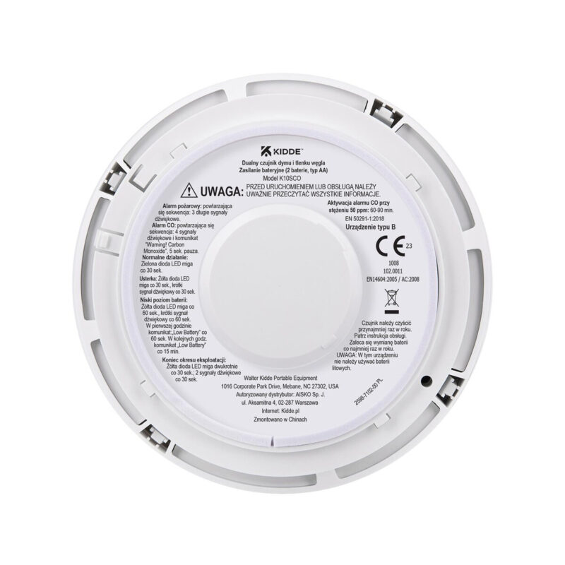 Czujnik czadu i dymu 2w1 Kidde K10SCO