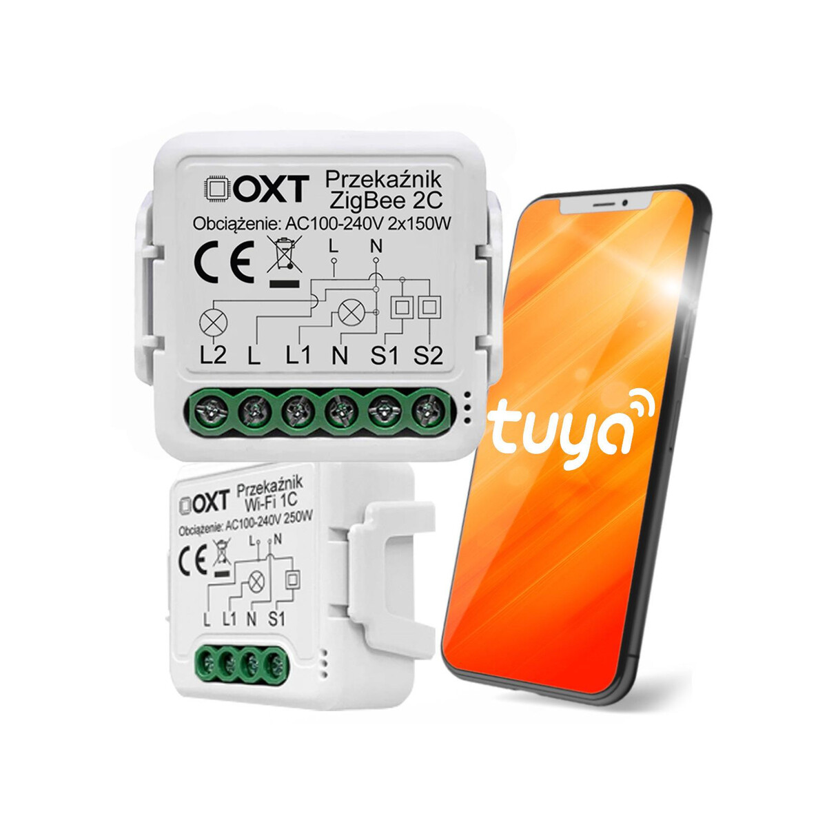 Moduł OXT mini 2 obwody ZigBee Tuya
