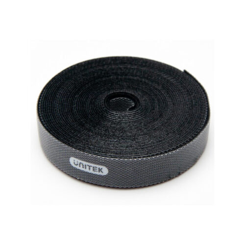 Organizer do kabli Unitek OT142BK rzep czarny 5m