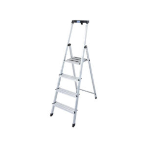 Drabina aluminiowa jednostronna Krause SAFETY 1x4 z półką