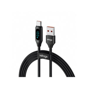 Kabel USB-A / USB-C Voltage PowerDisplay 66W 100cm czarny
