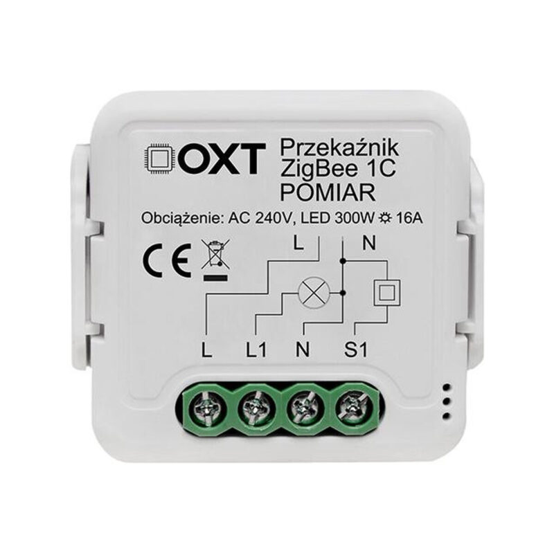 9c0ca2843f574532339deea9a99c397e_original Moduł OXT przekaźnik 1 obw. pomiar 16A ZigBee TUYA T260P