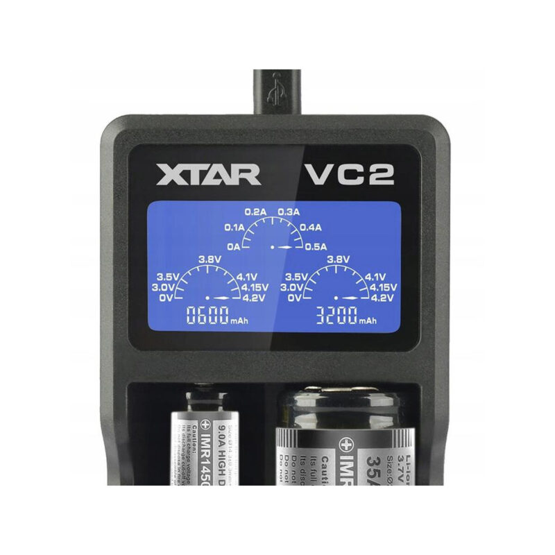 Ładowarka do akumulatorów cylindrycznych Li-ion / Ni-MH AA / AAA / 18650 Xtar VC2